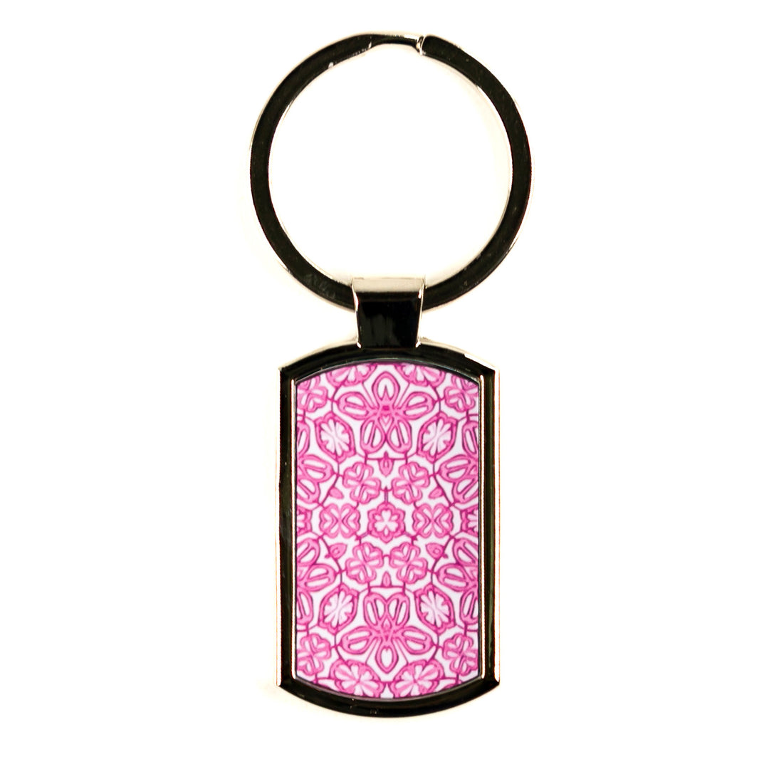 Pink Turkish Flower design Keyring