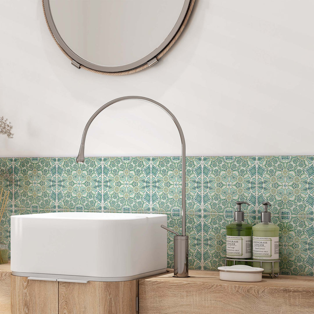 Pomegranate Tiles - Aqua