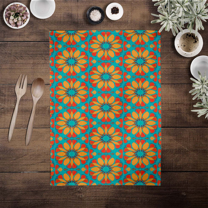 Moroccan Flower tea towel