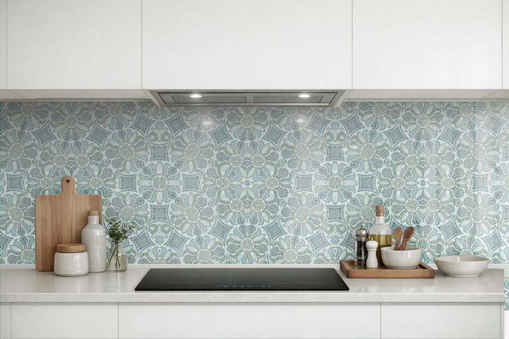 Pomegranate Kitchen Splashback - Aqua