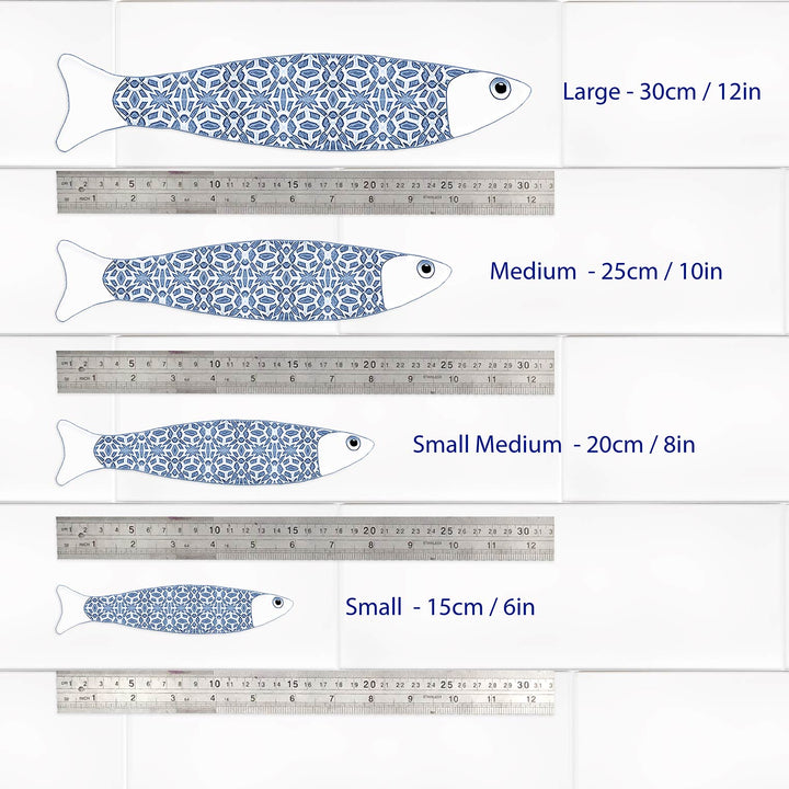 Ocean Shoal tile decals - Blue White