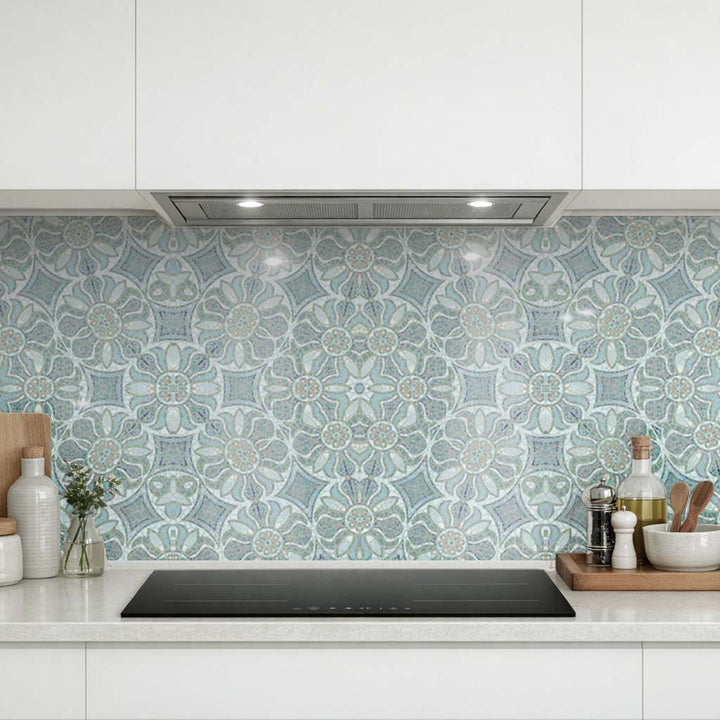 Pomegranate Kitchen Splashback - Aqua
