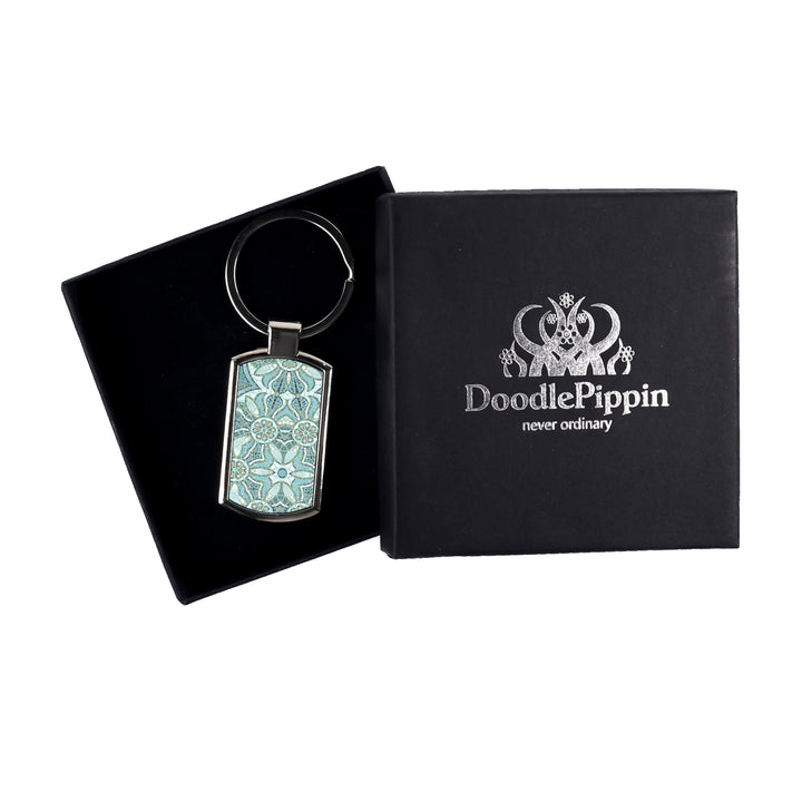 Blue Pomegranate design - keyring