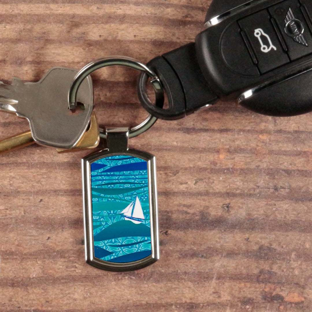 Caribbean Sailing Millefiori Keyring