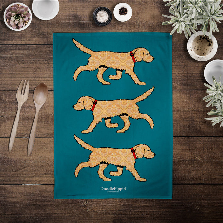 Three Labradors Tea Towel