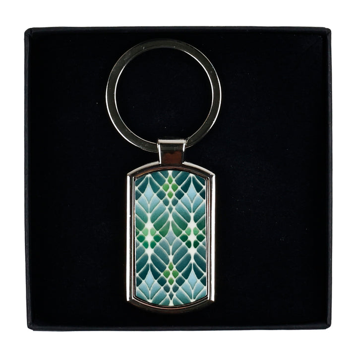 Interwoven Trees Keyring - Muted Greens