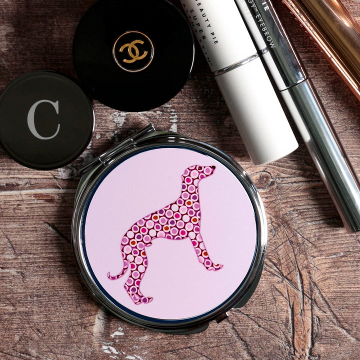 Greyhound Compact Folding Mirror - Pink