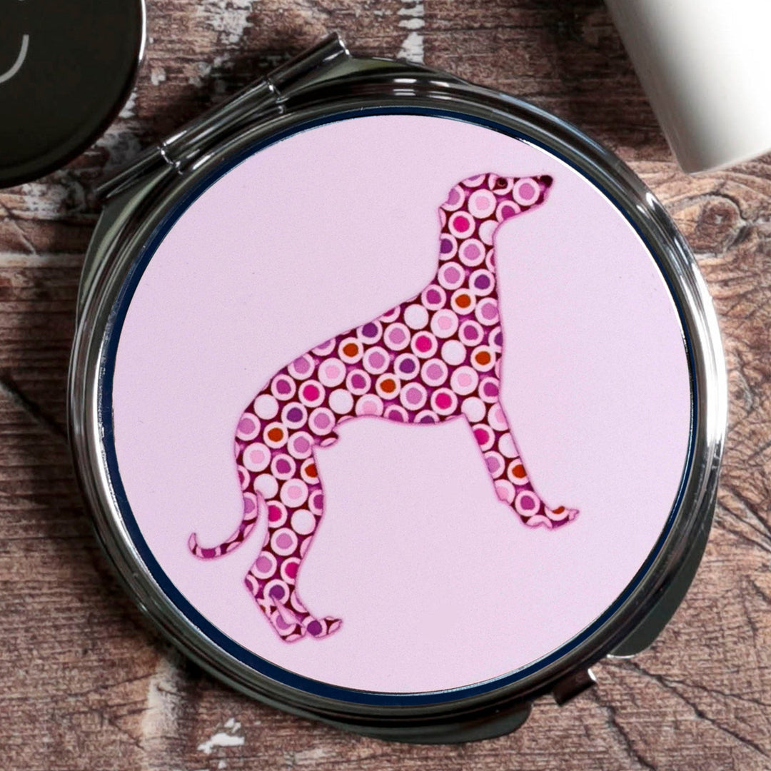 Greyhound Compact Folding Mirror - Pink