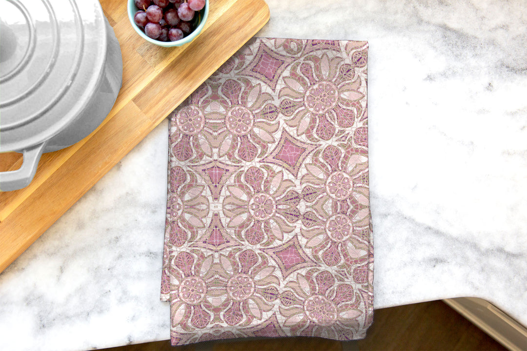 Pomegranate Tea Towel - Pinks