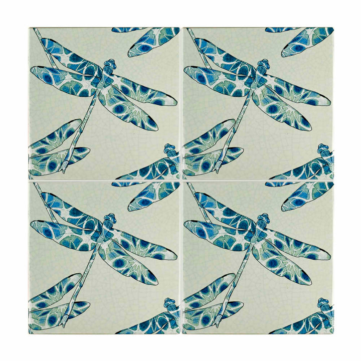 Dragonfly Tile -  FIRED INK Version