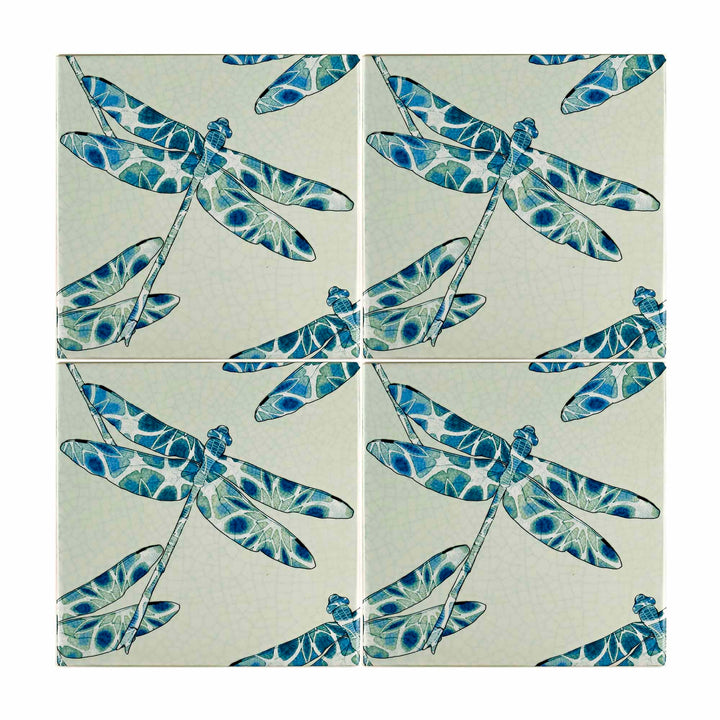 Dragonfly Tile -  FIRED INK Version