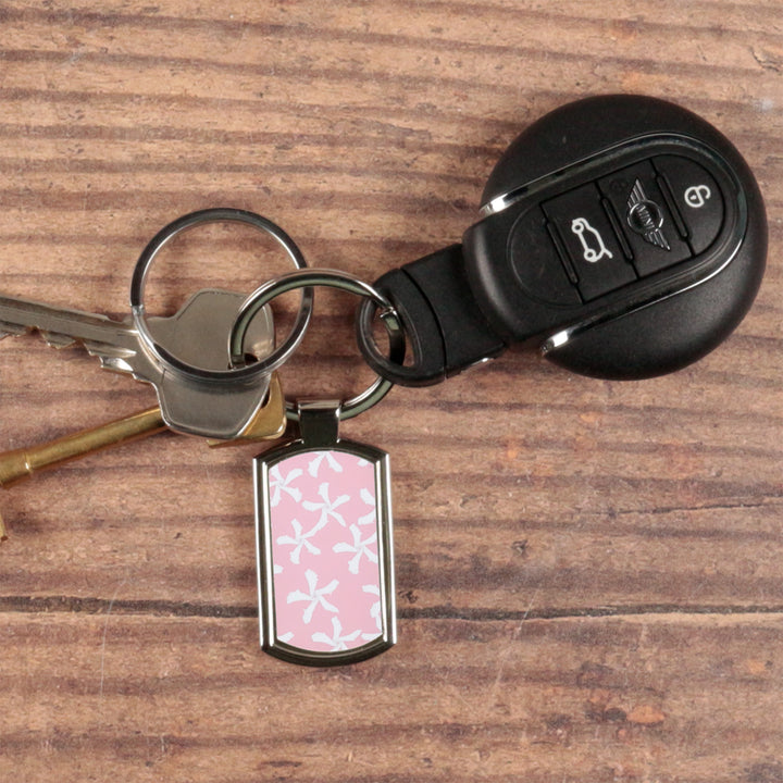 Pink Jasmine design Keyring