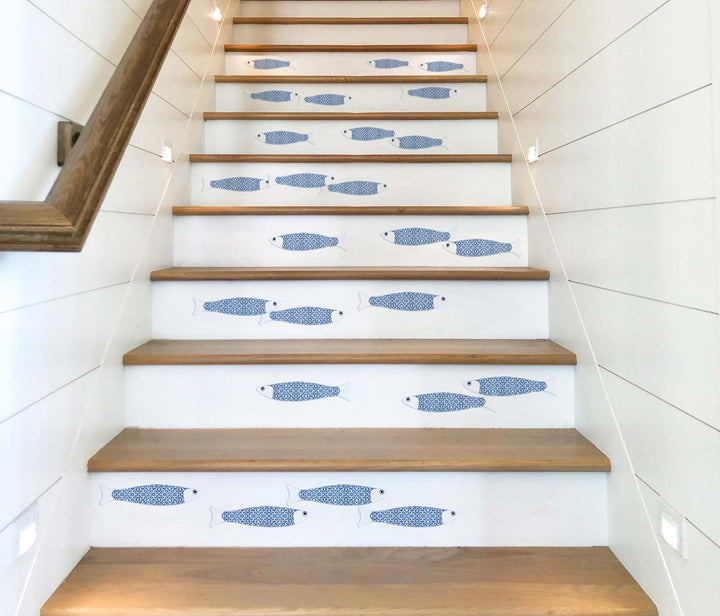 Ocean Shoal tile decals - Blue White