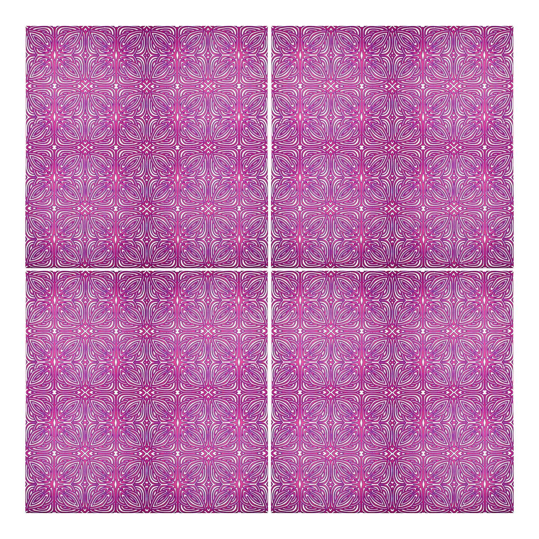 Rhododendron Tile - Pink Purple Celtic - Small Scale