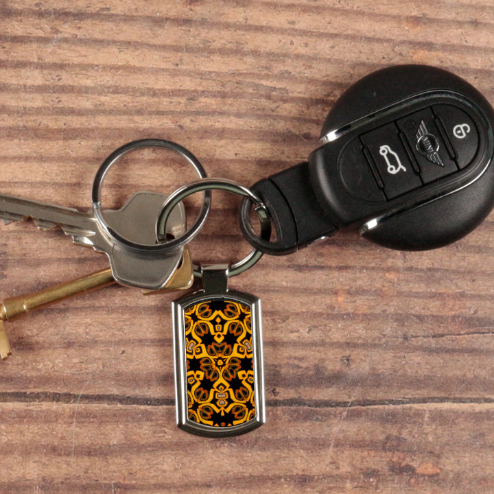 Black/Gold Millefiori Keyring