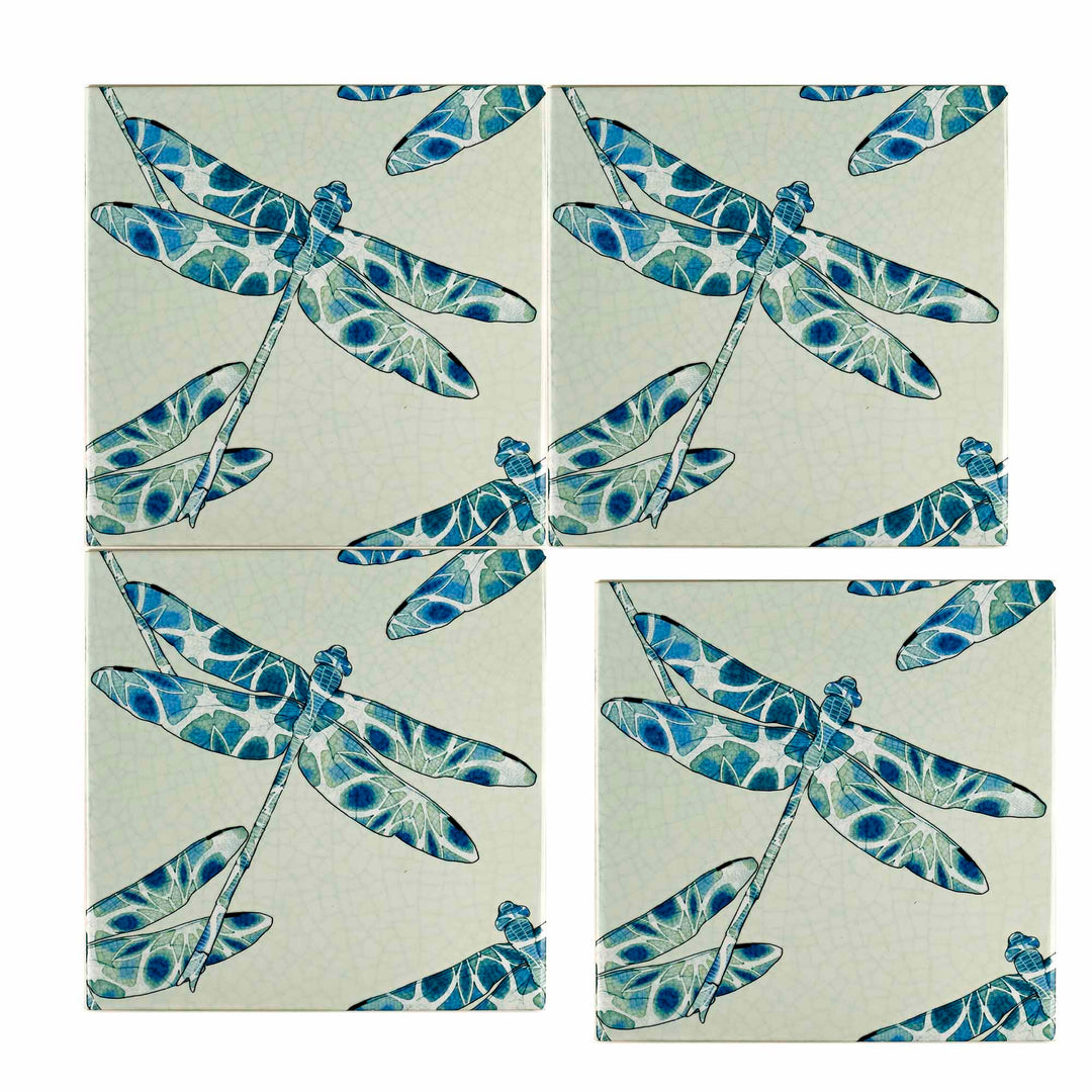 Dragonfly Tile -  FIRED INK Version