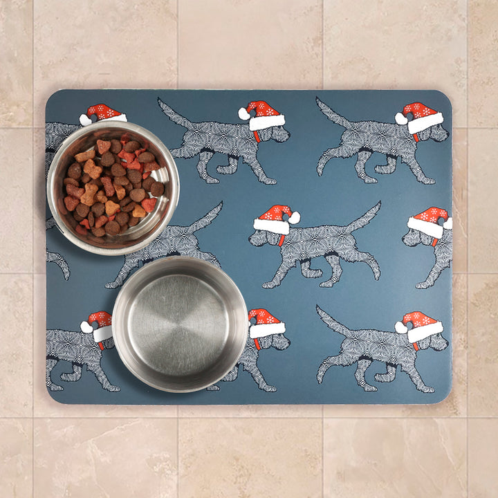 Christmas Labradoodle / Labrador Large Pet Food Mat
