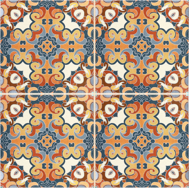 Cantonese Tile  - Fired Ink version