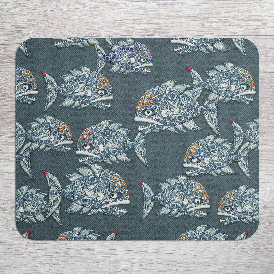 Grumpy Fish Mouse Mat / Gaming Mat