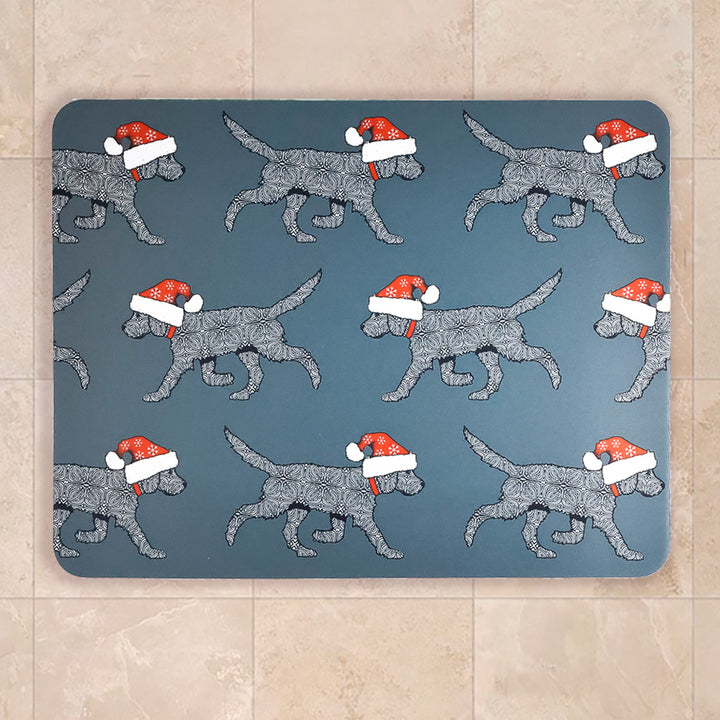 Christmas Labradoodle / Labrador Large Pet Food Mat