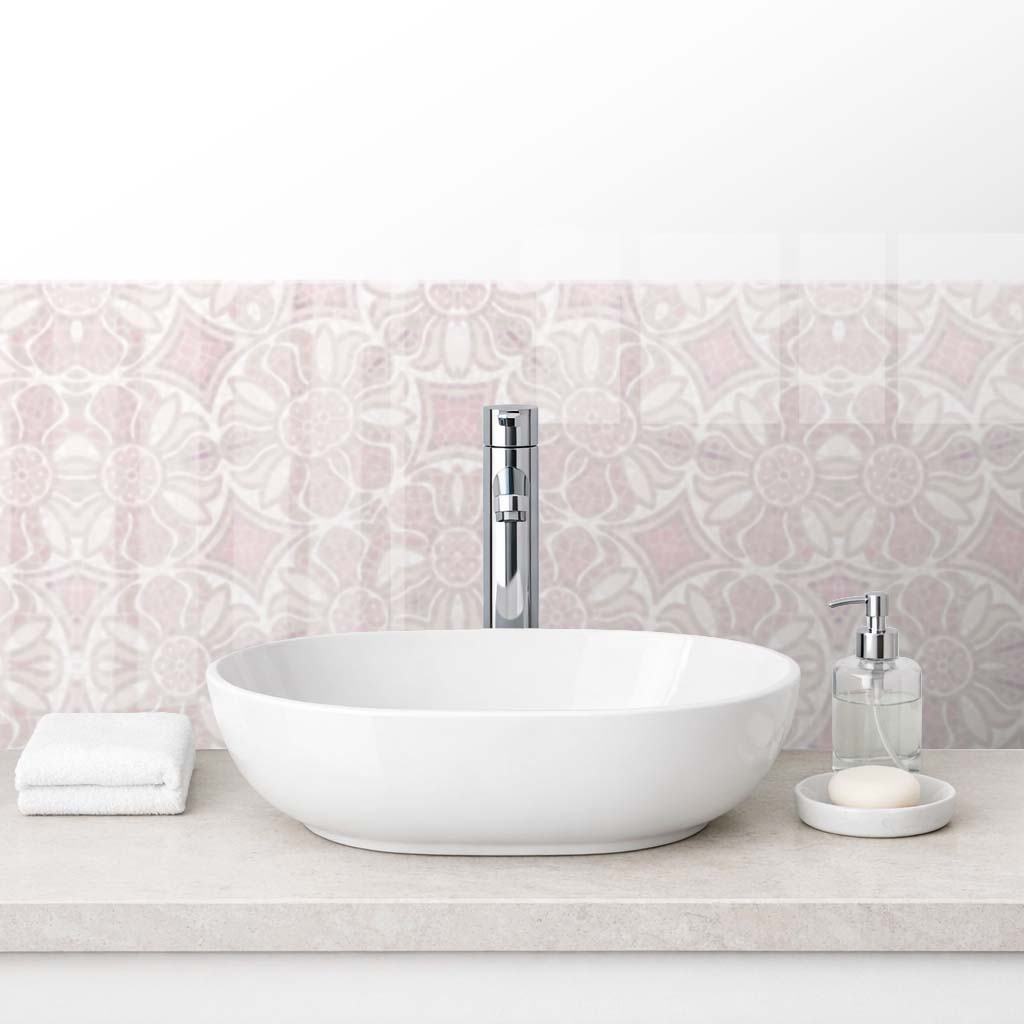 Pomegranate Kitchen Splashback - Pale Pinks Softened