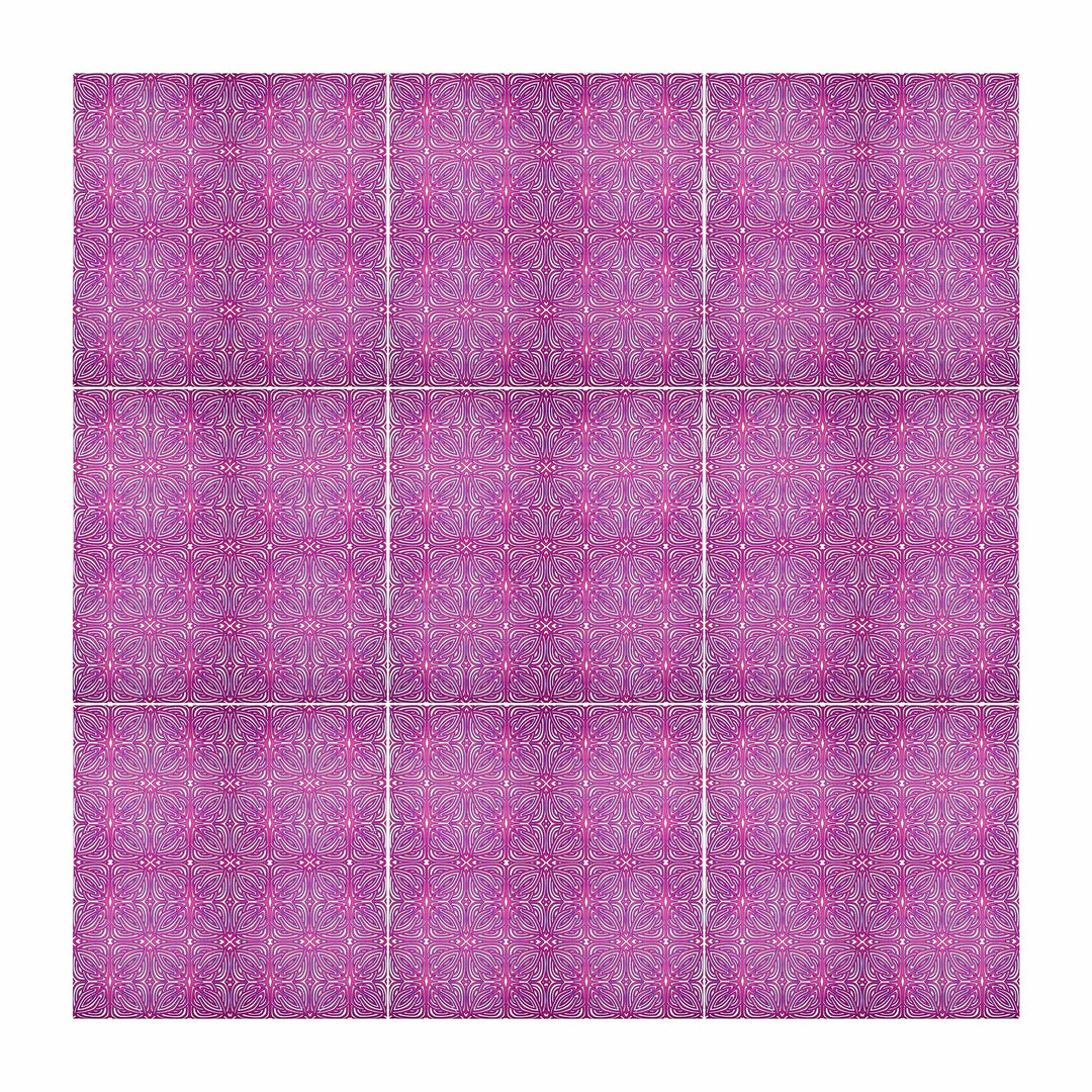 Rhododendron Tile - Pink Purple Celtic - Small Scale