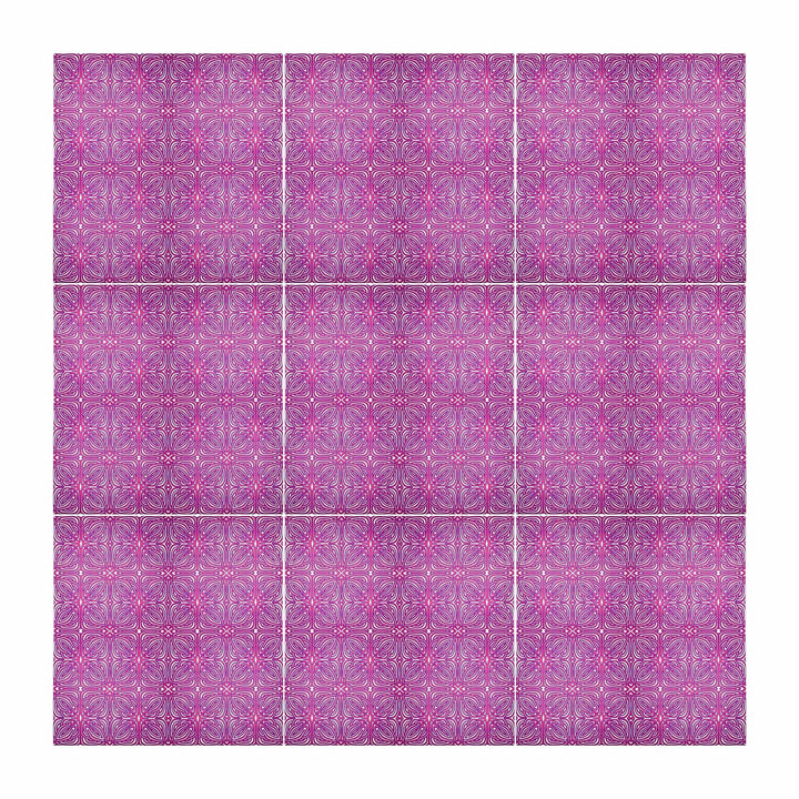 Rhododendron Tile - Pink Purple Celtic - Small Scale