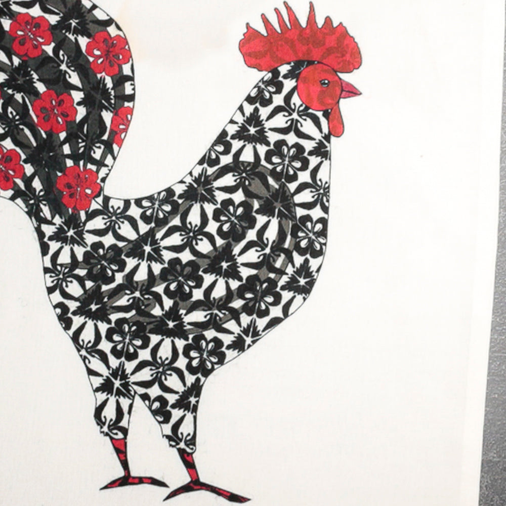 Cockerel Tote Bag - Black and Red