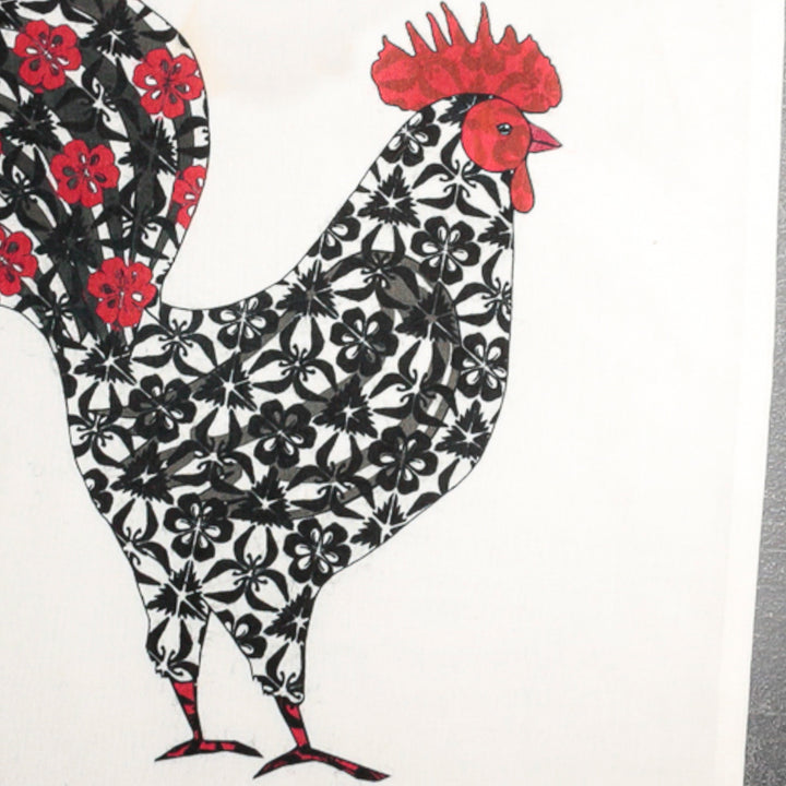 Cockerel Tote Bag - Black and Red