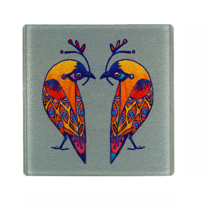 Lovebirds Coaster - Parrot Colours