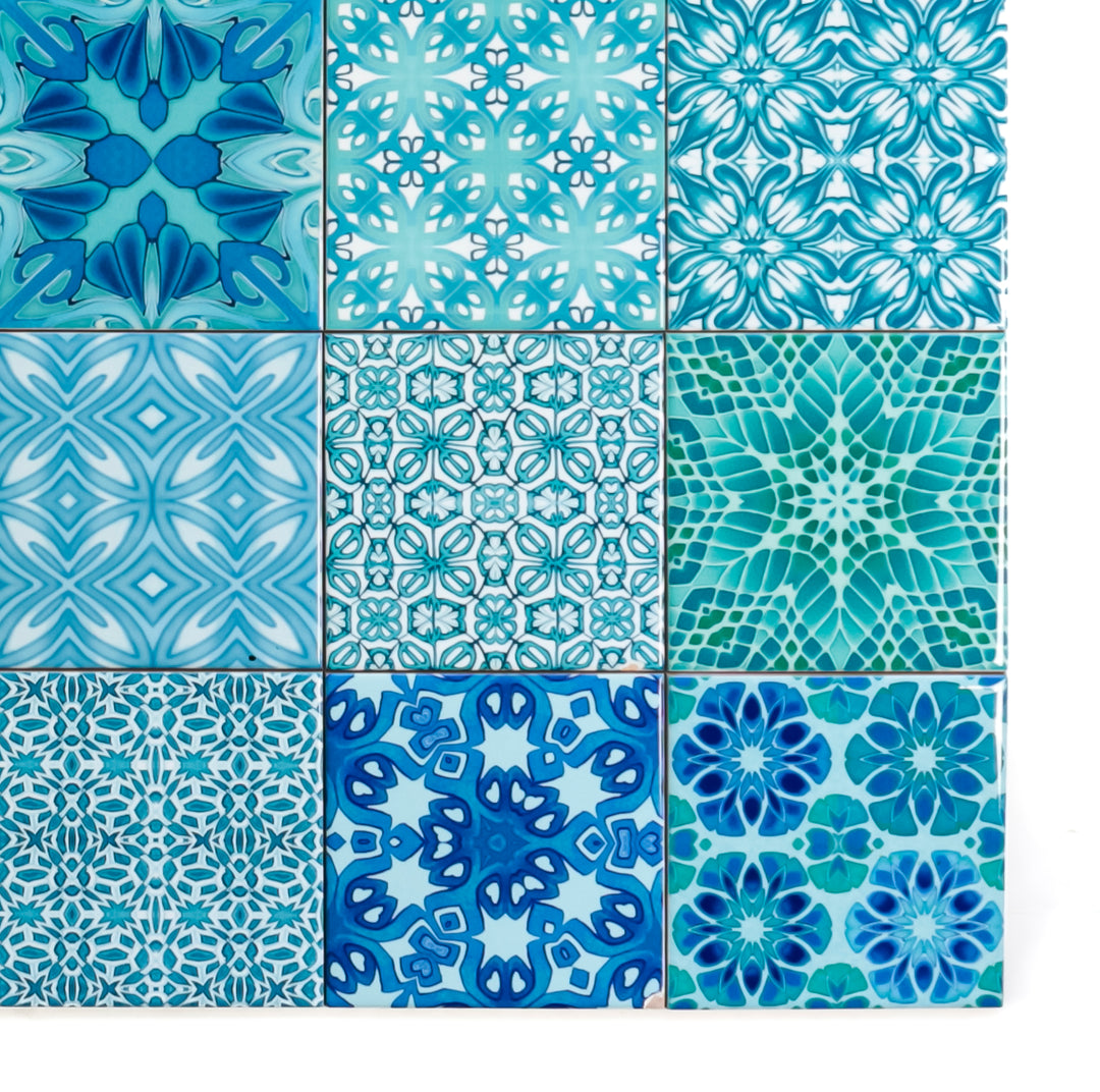Mix and Match Ceramic tiles - Turquoise Mix