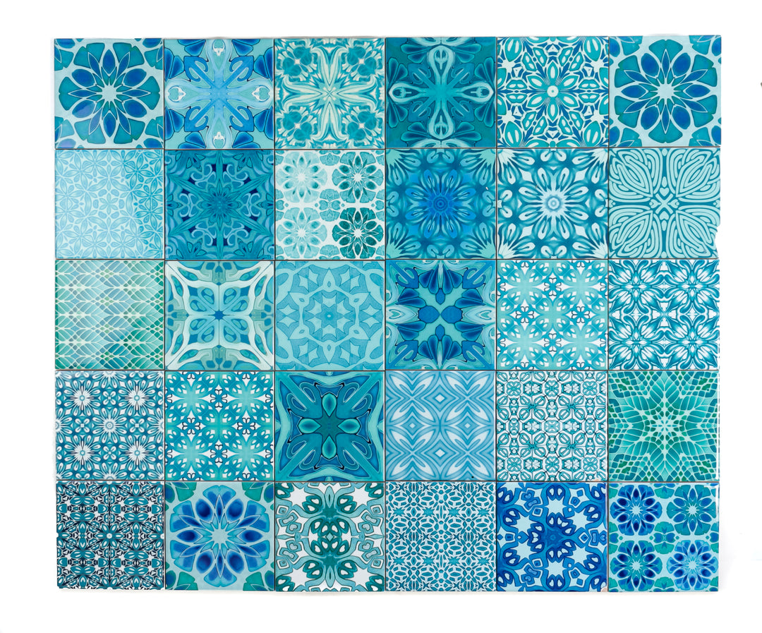 Mix and Match Ceramic tiles - Turquoise Mix