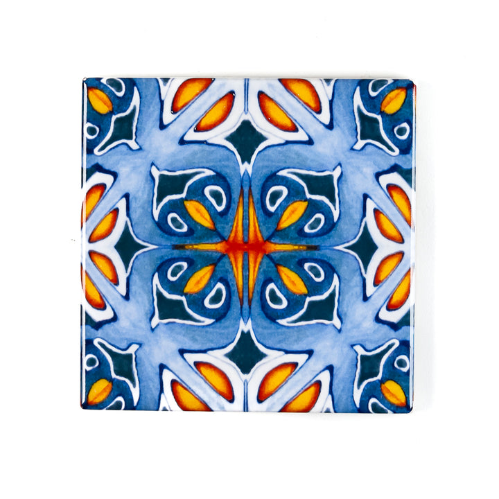 SALE SET of 9x 10cm FIRED INK Tiles - Mixed Designs (as shown)