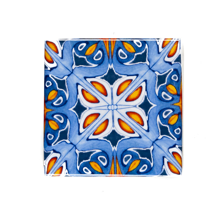 SALE SET of 9x 10cm FIRED INK Tiles - Mixed Designs (as shown)