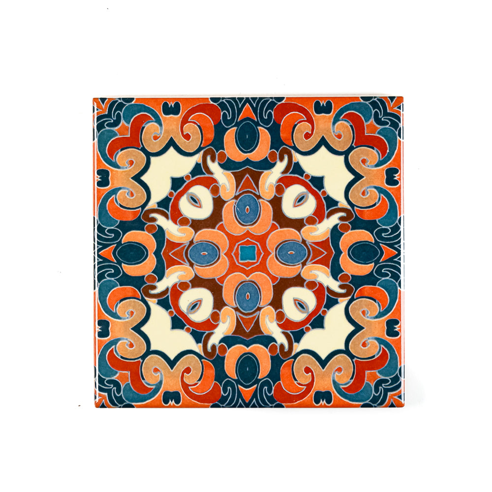 SALE SET of 9x 10cm FIRED INK Tiles - Mixed Designs (as shown)
