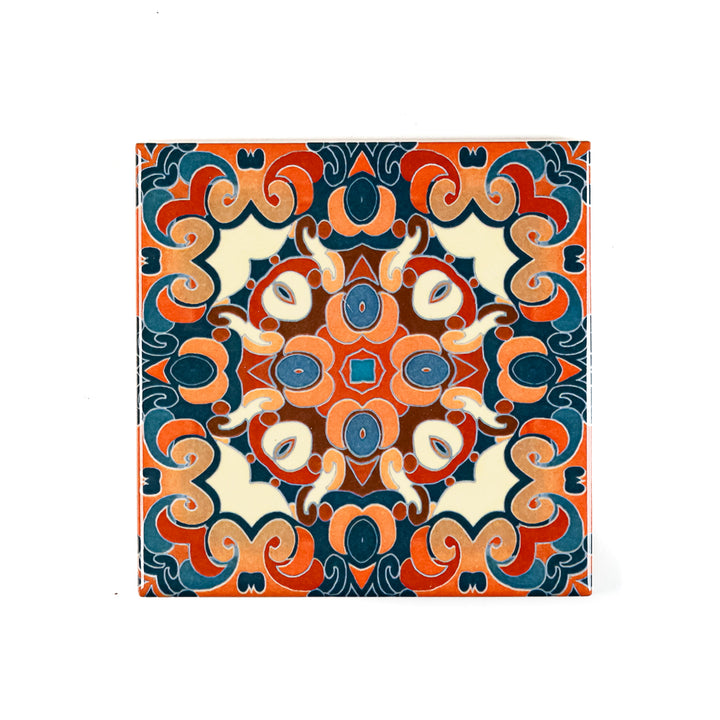 SALE SET of 9x 10cm FIRED INK Tiles - Mixed Designs (as shown)