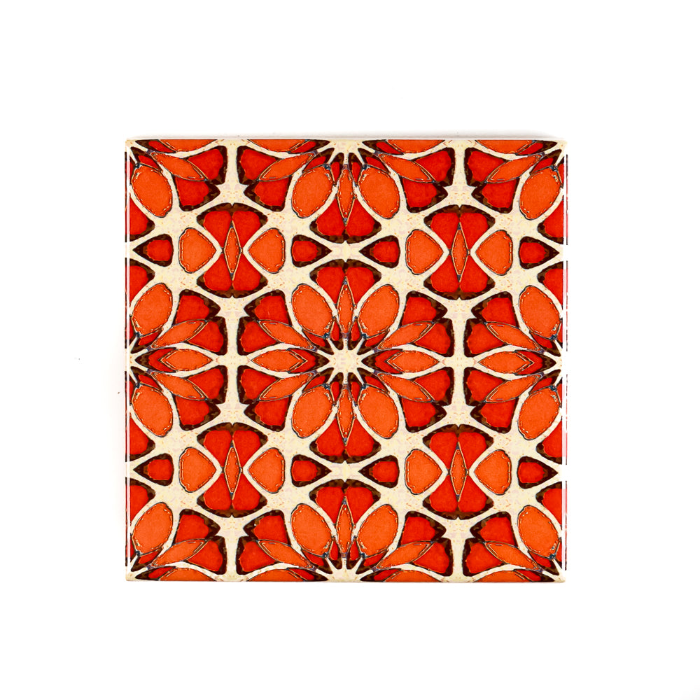 SALE SET of 9x 10cm FIRED INK Tiles - Mixed Designs (as shown)