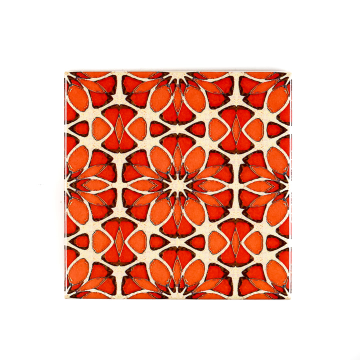 SALE SET of 9x 10cm FIRED INK Tiles - Mixed Designs (as shown)