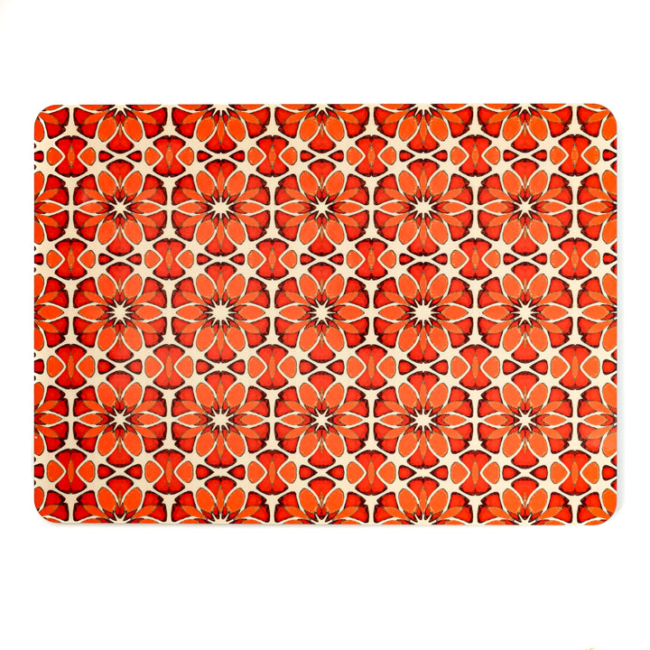 Moroccan Flower Placemat - Orange Apricot
