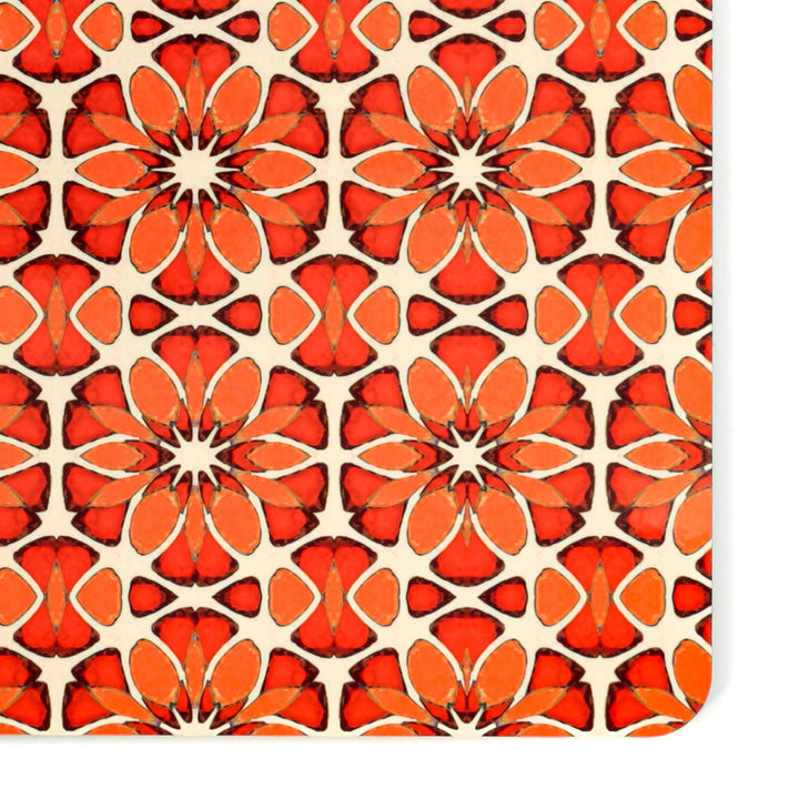 Moroccan Flower Placemat - Orange Apricot