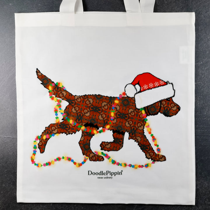 SALE SECOND - Christmas Dog Shopping Bag - Lightweight foldaway tote