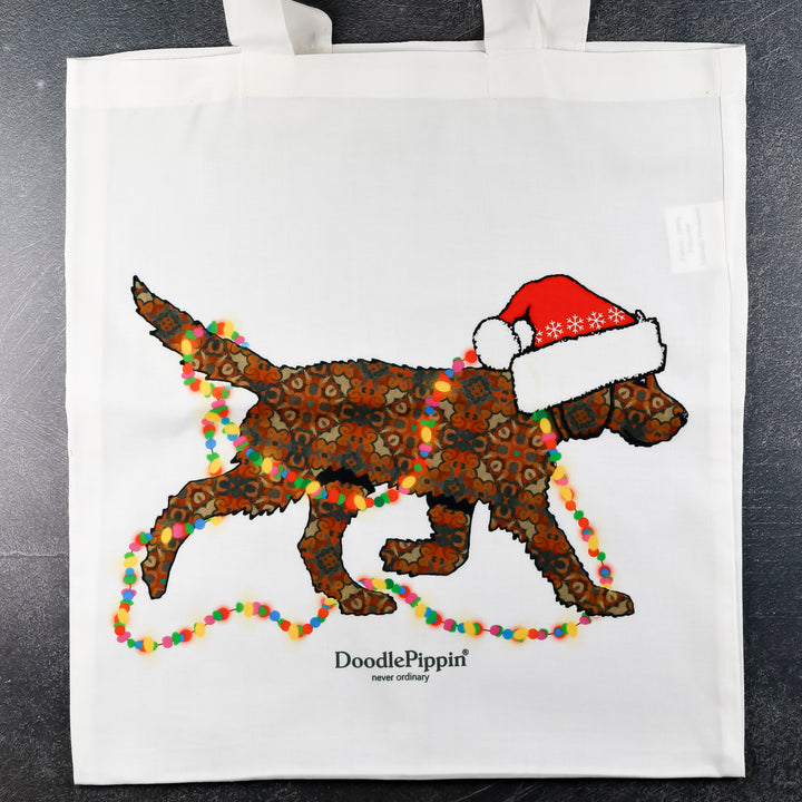SALE SECOND - Christmas Dog Shopping Bag - Lightweight foldaway tote