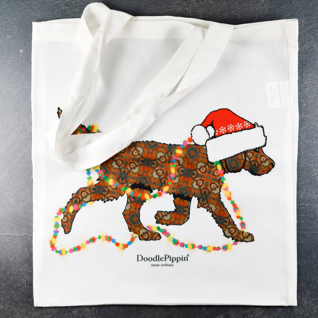 SALE SECOND - Christmas Dog Shopping Bag - Lightweight foldaway tote