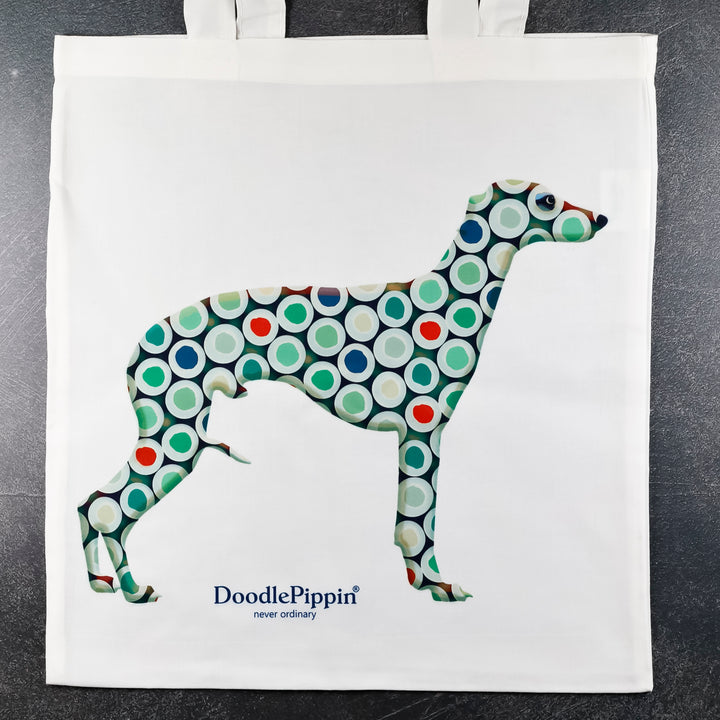 SALE Blue Greyhound Shopping Bag - Lightweight foldaway tote