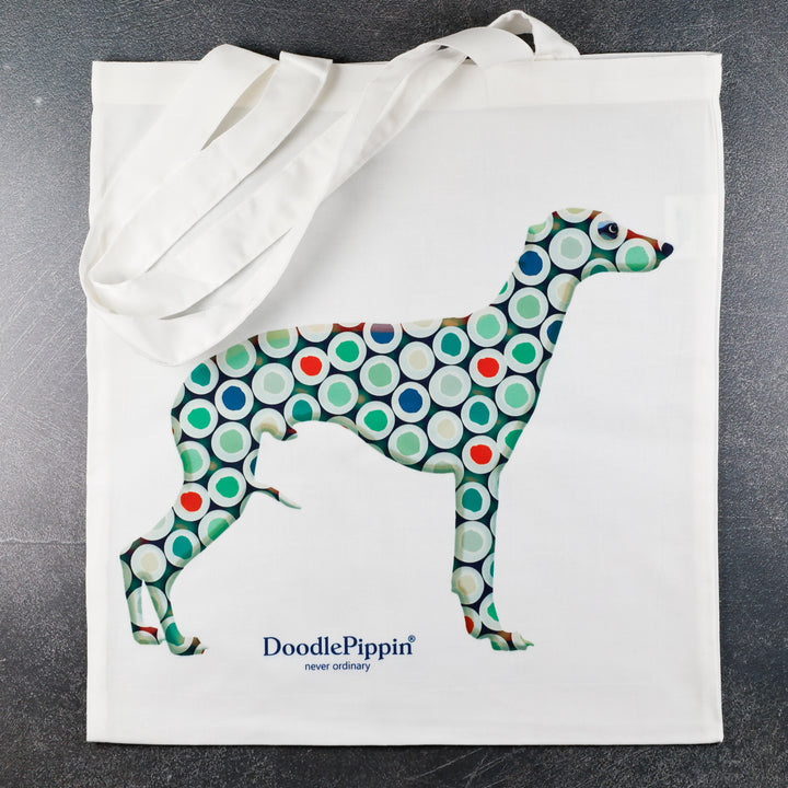 SALE Blue Greyhound Shopping Bag - Lightweight foldaway tote