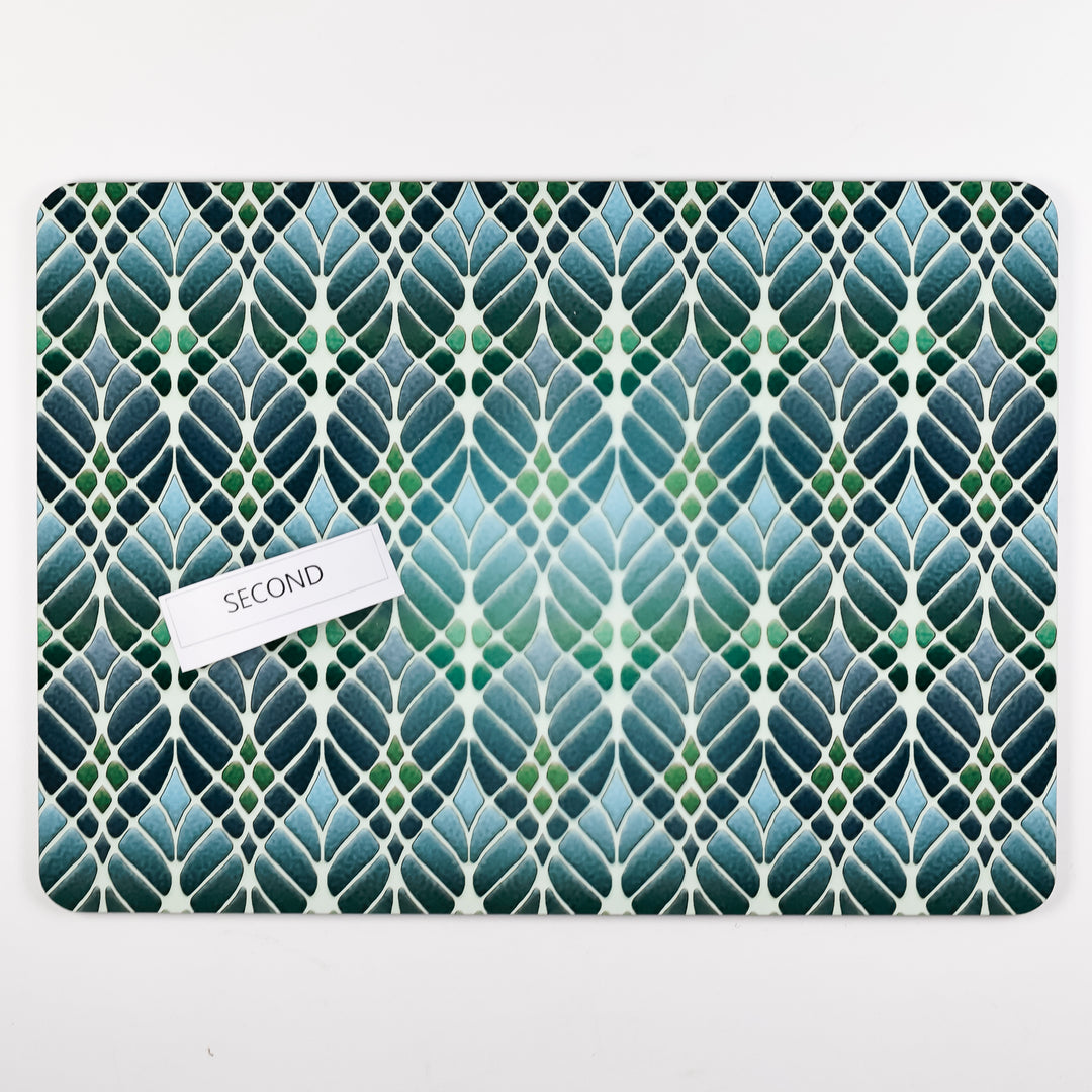 SALE SECOND - Single Cork Placemat - Green Interwoven Trees