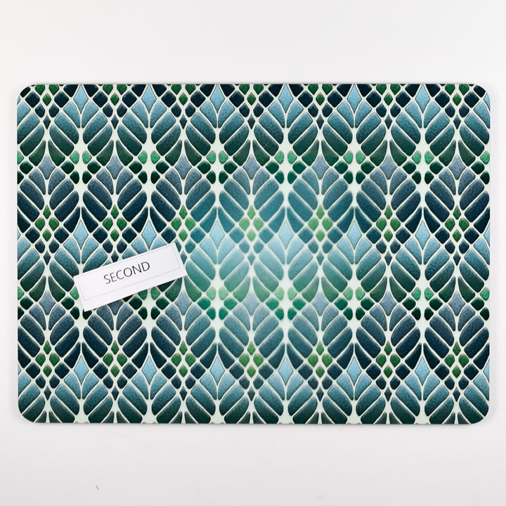 SALE SECOND - Single Cork Placemat - Green Interwoven Trees