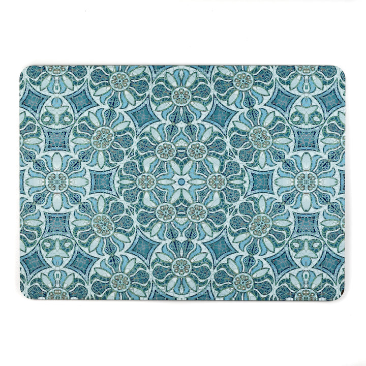 SALE - Single Cork Placemat - Blue Pomegranate design