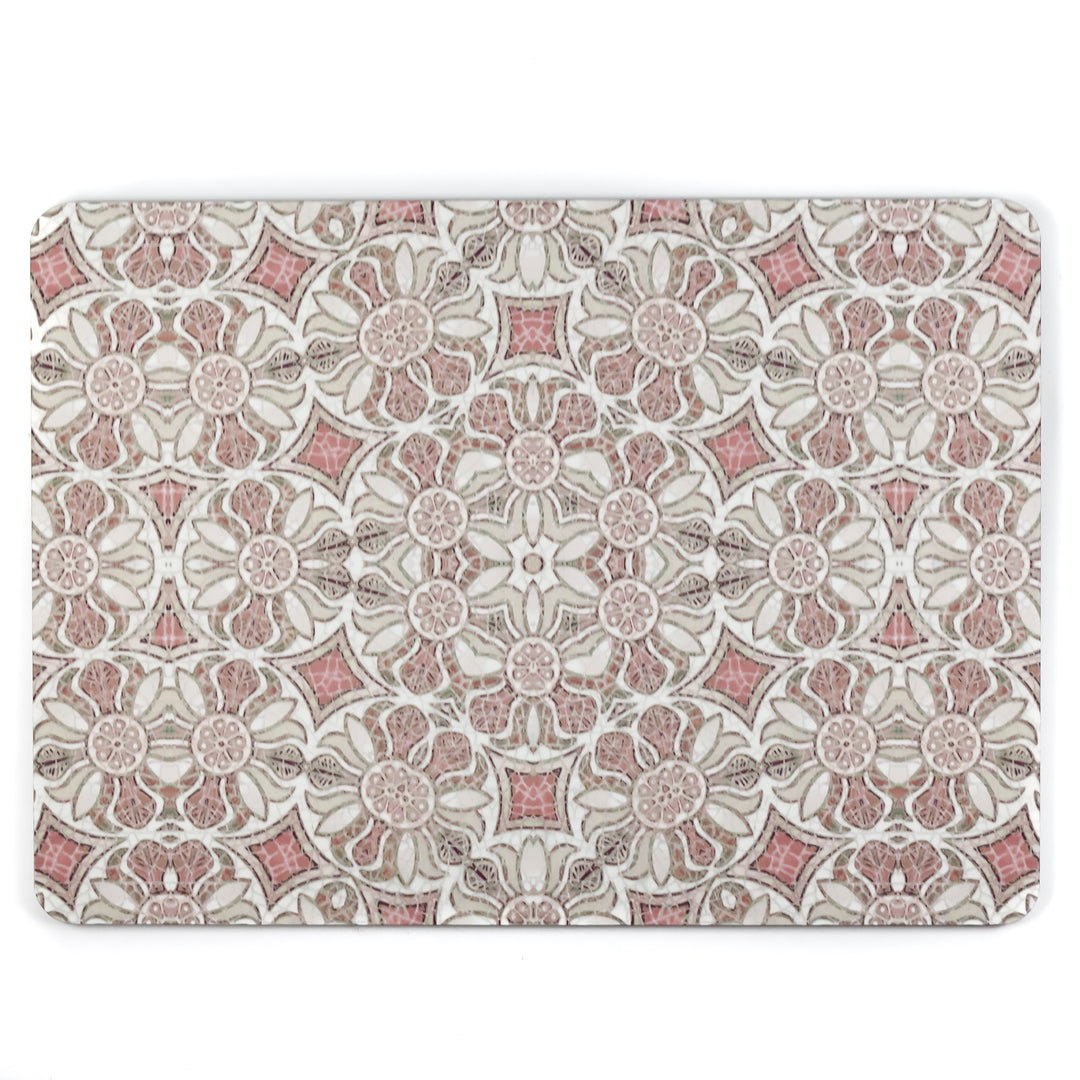 SALE - Pair of Cork Placemats - Pink Pomegranate design
