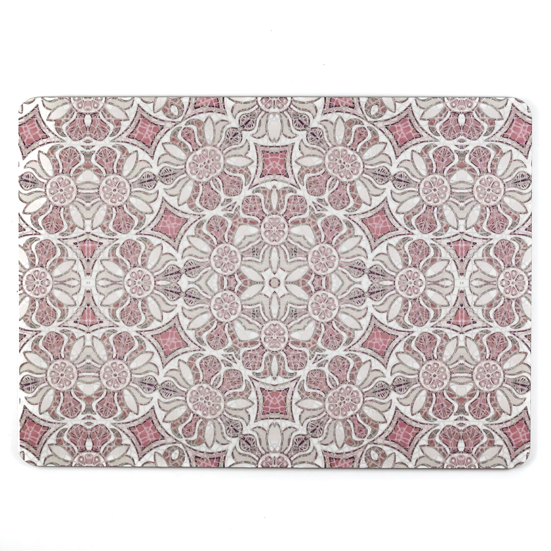 SALE - Pair of Cork Placemats - Pink Pomegranate design